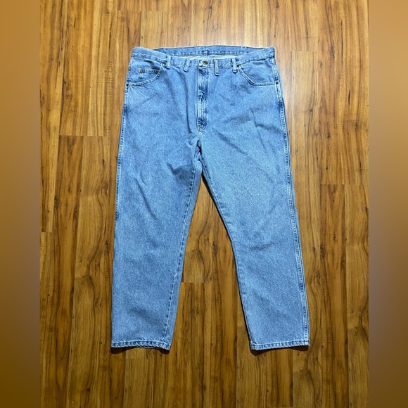 Wrangler Men’s Rugged Wear 5 Pocket Cotton Straight Leg Jeans Size 44 X 30 - Picture 7 of 15